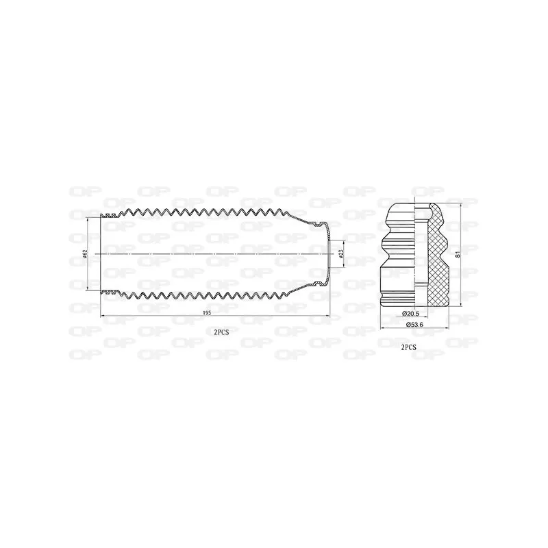 Kit de protection contre la poussière, amortisseur OPEN PARTS DCK5091.04