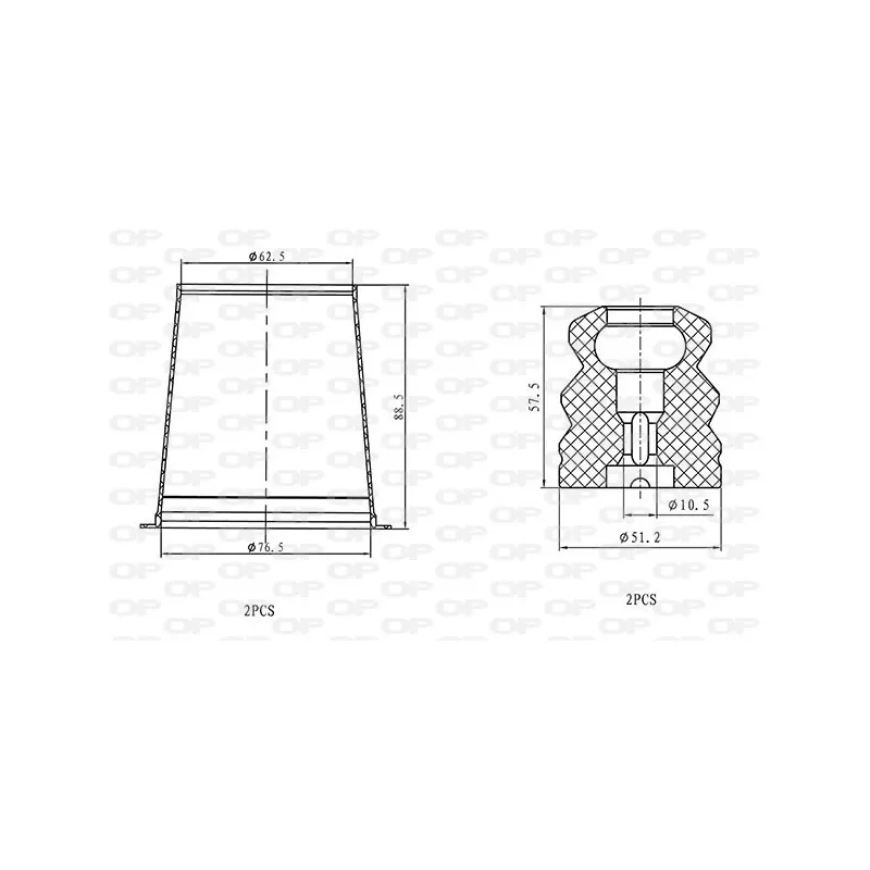 Kit de protection contre la poussière, amortisseur OPEN PARTS DCK5094.04