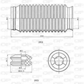 Kit de protection contre la poussière, amortisseur OPEN PARTS DCK5095.04