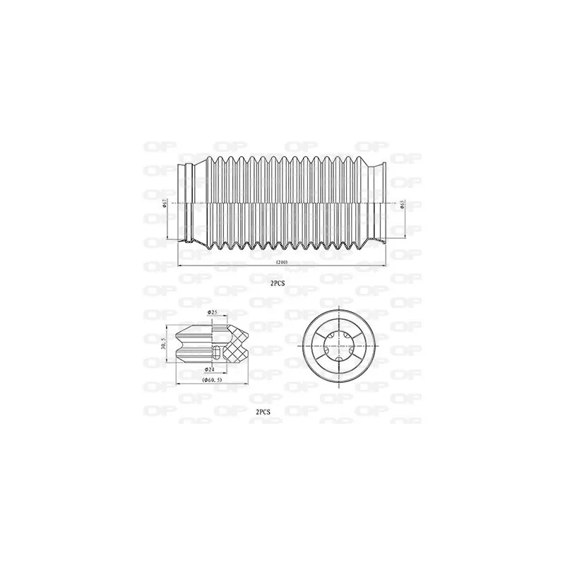 Kit de protection contre la poussière, amortisseur OPEN PARTS DCK5095.04