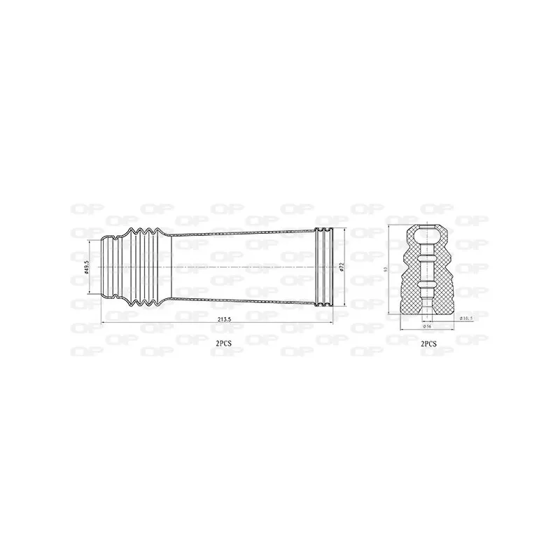 Kit de protection contre la poussière, amortisseur OPEN PARTS DCK5096.04