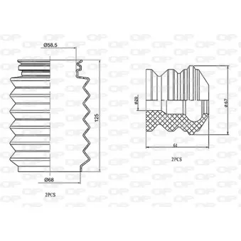Kit de protection contre la poussière, amortisseur OPEN PARTS DCK5097.04