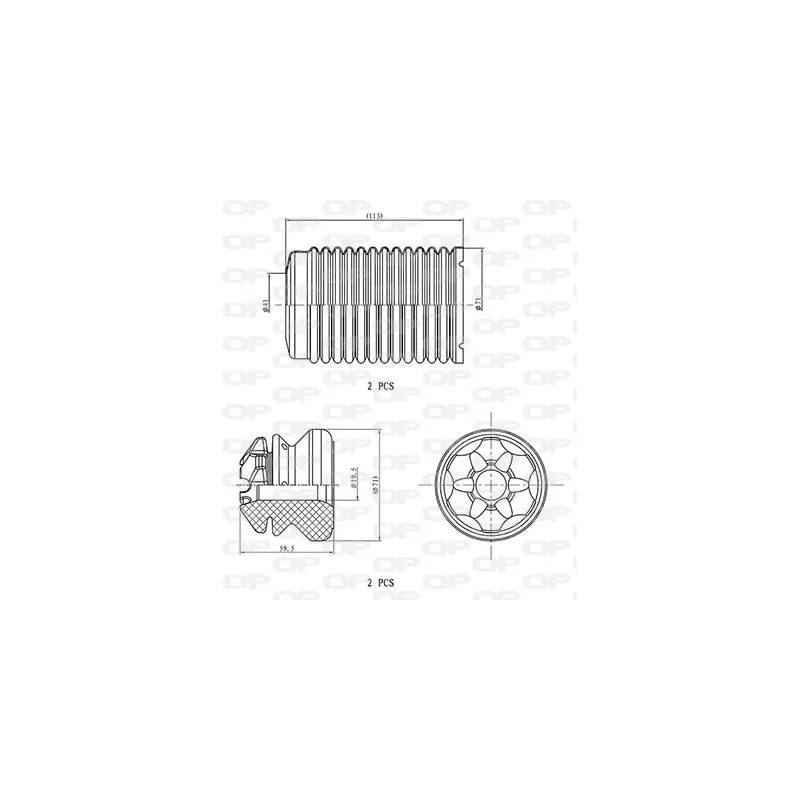 Kit de protection contre la poussière, amortisseur OPEN PARTS DCK5098.04