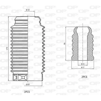 Kit de protection contre la poussière, amortisseur OPEN PARTS DCK5099.04