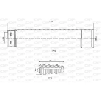 Kit de protection contre la poussière, amortisseur OPEN PARTS DCK5100.04