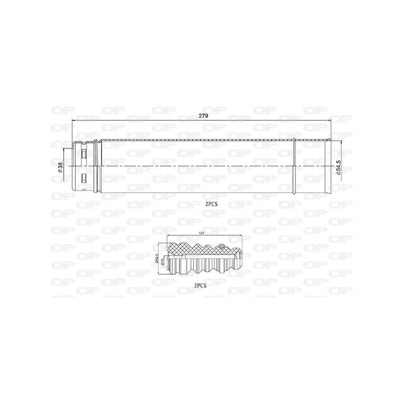 Kit de protection contre la poussière, amortisseur OPEN PARTS DCK5100.04