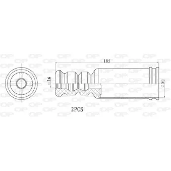 Kit de protection contre la poussière, amortisseur OPEN PARTS DCK5102.02