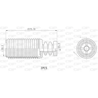 Kit de protection contre la poussière, amortisseur OPEN PARTS DCK5103.02