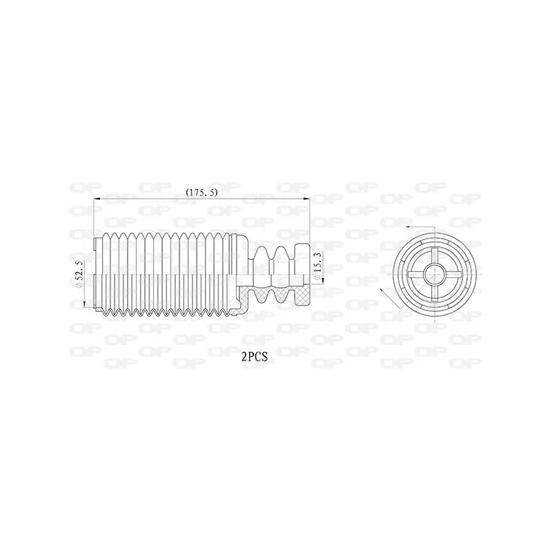 Kit de protection contre la poussière, amortisseur OPEN PARTS DCK5103.02