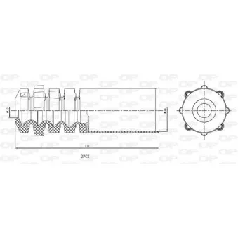Kit de protection contre la poussière, amortisseur OPEN PARTS DCK5105.02
