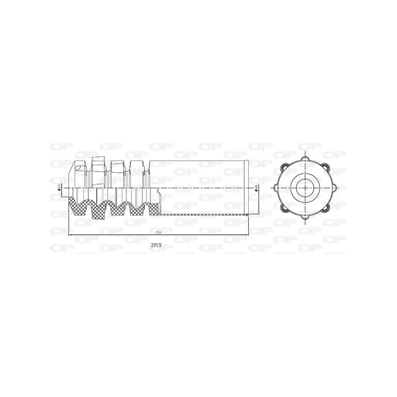 Kit de protection contre la poussière, amortisseur OPEN PARTS DCK5105.02