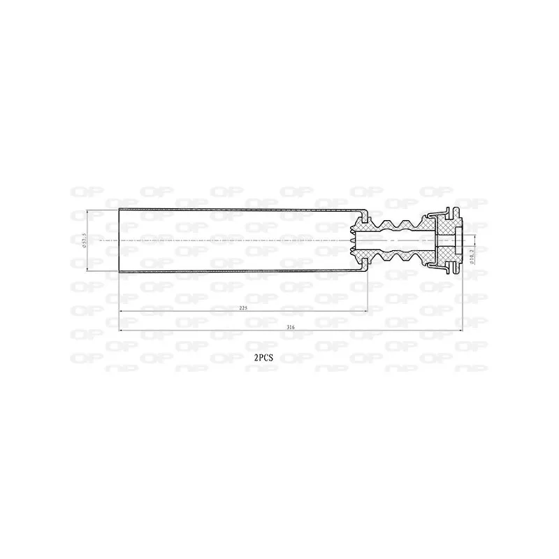 Kit de protection contre la poussière, amortisseur OPEN PARTS DCK5106.02