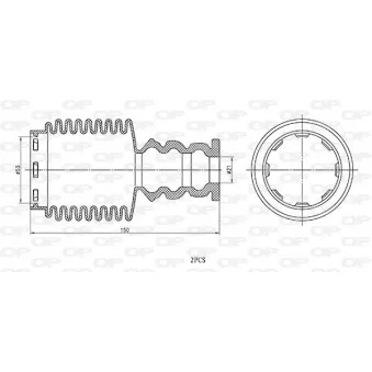 Kit de protection contre la poussière, amortisseur OPEN PARTS DCK5108.02