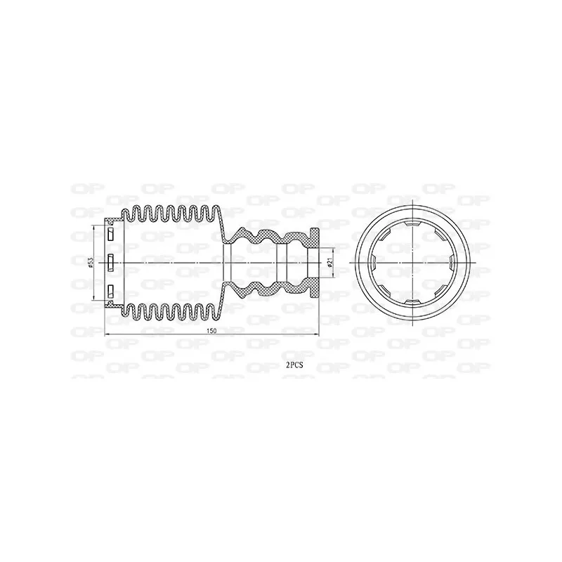 Kit de protection contre la poussière, amortisseur OPEN PARTS DCK5108.02