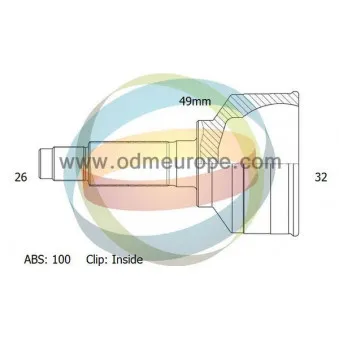 Embout de cardan avant (kit de réparation) ODM-MULTIPARTS 12-040840