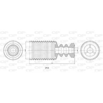 Kit de protection contre la poussière, amortisseur OPEN PARTS DCK5112.02