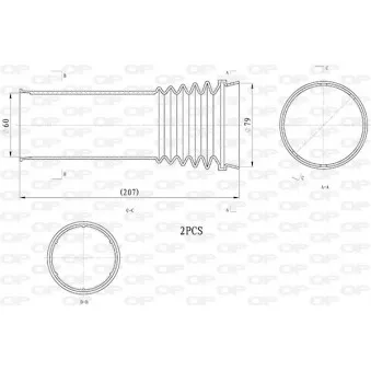 Kit de protection contre la poussière, amortisseur OPEN PARTS DCK5114.02