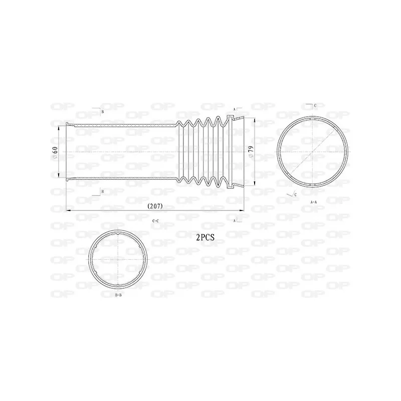 Kit de protection contre la poussière, amortisseur OPEN PARTS DCK5114.02
