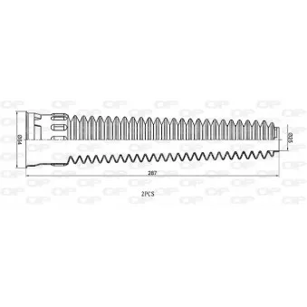 Kit de protection contre la poussière, amortisseur OPEN PARTS DCK5115.02