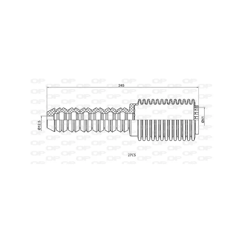 Kit de protection contre la poussière, amortisseur OPEN PARTS DCK5116.02