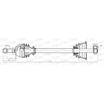 Arbre de transmission avant gauche OPEN PARTS DRS6010.00