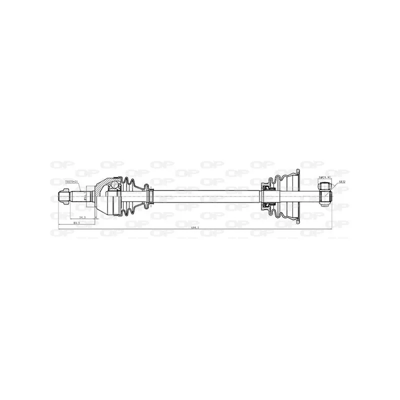 Arbre de transmission avant gauche OPEN PARTS DRS6010.00