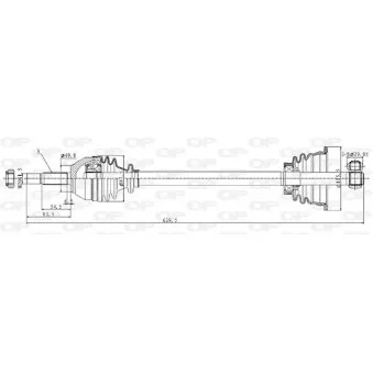 Arbre de transmission avant gauche OPEN PARTS DRS6020.00