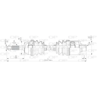 Arbre de transmission OPEN PARTS DRS6022.00