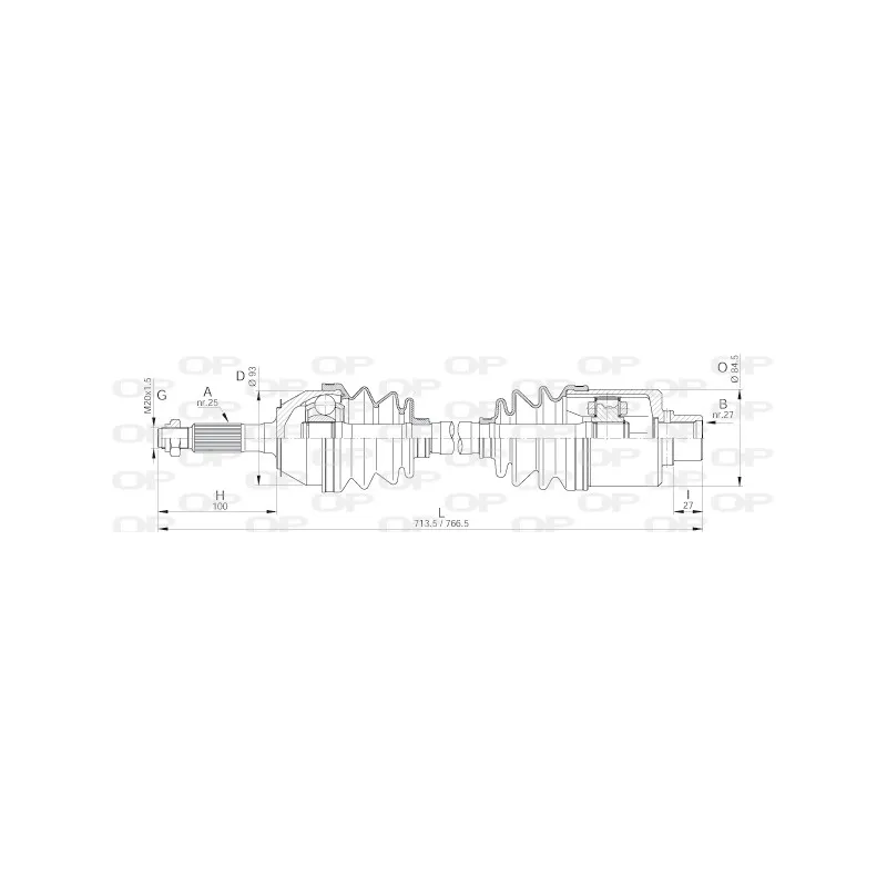 Arbre de transmission OPEN PARTS DRS6022.00
