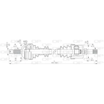 Arbre de transmission avant gauche OPEN PARTS DRS6052.00
