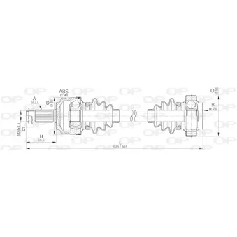 Arbre de transmission OPEN PARTS DRS6104.00