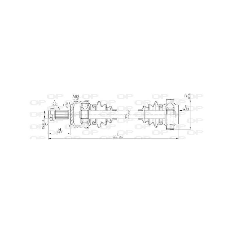 Arbre de transmission OPEN PARTS DRS6104.00