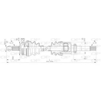 Arbre de transmission avant droit OPEN PARTS