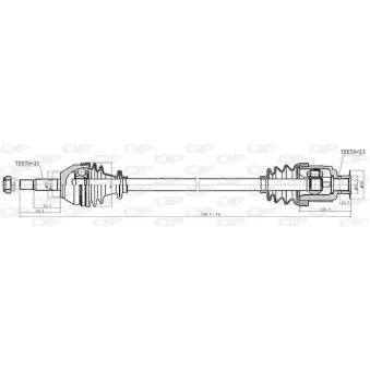 Arbre de transmission avant droit OPEN PARTS DRS6147.00