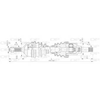 Arbre de transmission avant gauche OPEN PARTS DRS6155.00