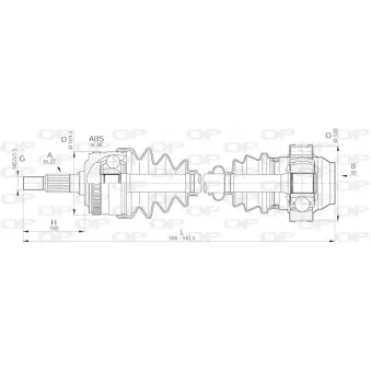 Arbre de transmission OPEN PARTS DRS6157.00