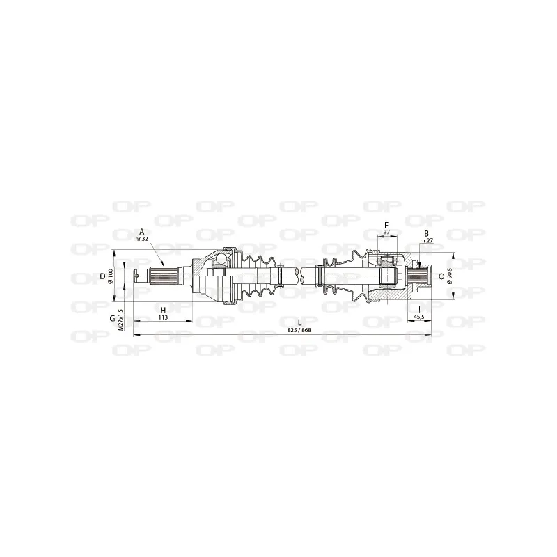 Arbre de transmission OPEN PARTS DRS6169.00