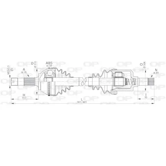 Arbre de transmission avant gauche OPEN PARTS DRS6174.00