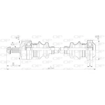 Arbre de transmission OPEN PARTS DRS6186.00