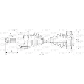 Arbre de transmission OPEN PARTS DRS6187.00