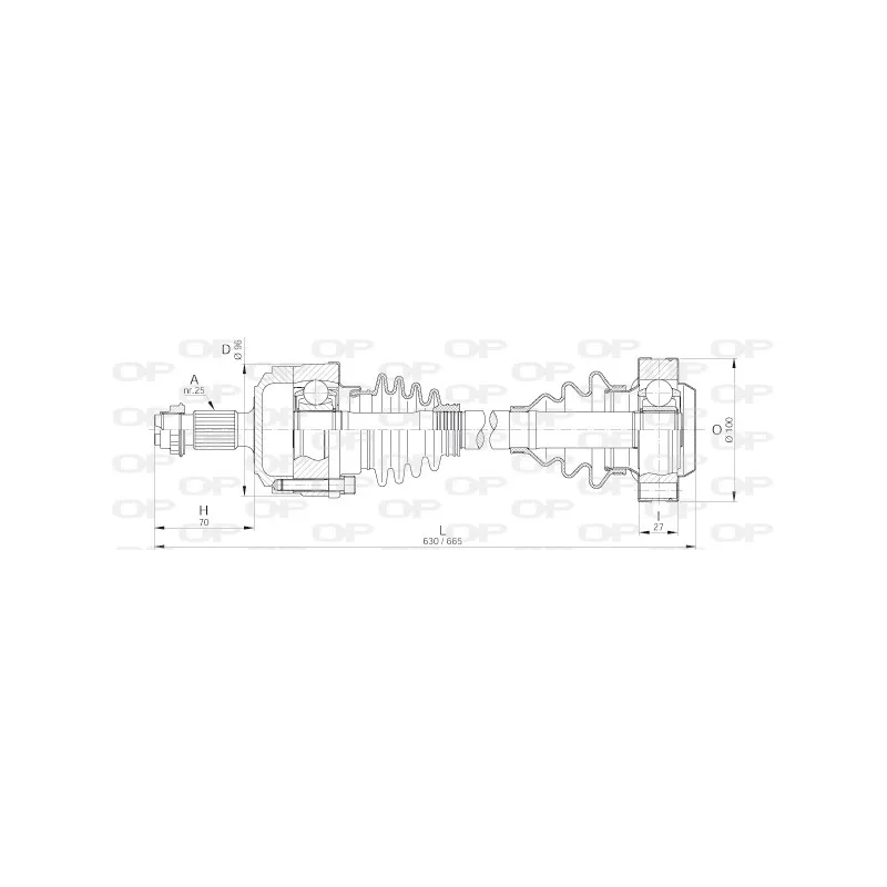 Arbre de transmission OPEN PARTS DRS6187.00