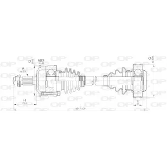 Arbre de transmission OPEN PARTS DRS6188.00