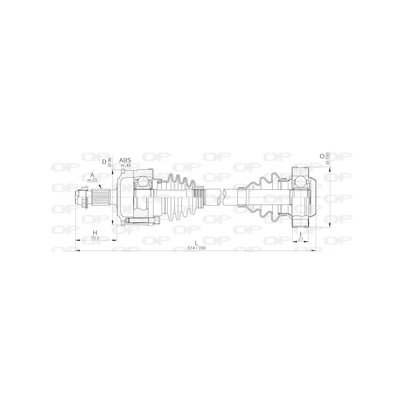 Arbre de transmission OPEN PARTS DRS6188.00