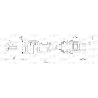 Arbre de transmission OPEN PARTS DRS6190.00