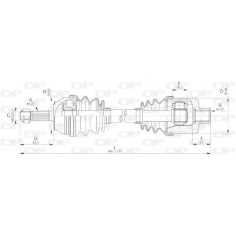 Arbre de transmission OPEN PARTS DRS6205.00