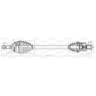 Arbre de transmission avant droit OPEN PARTS