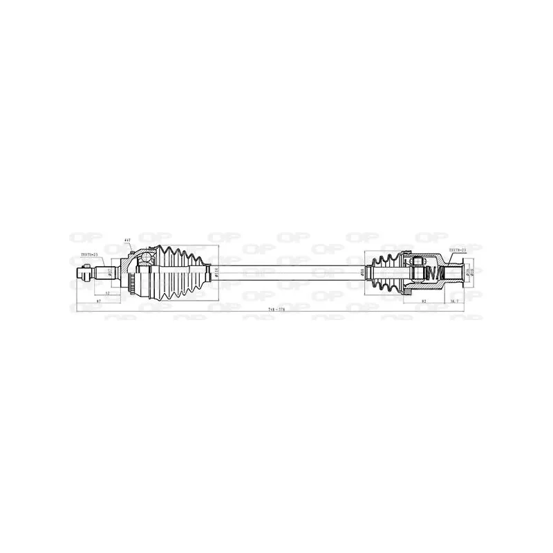 Arbre de transmission avant droit OPEN PARTS DRS6208.00
