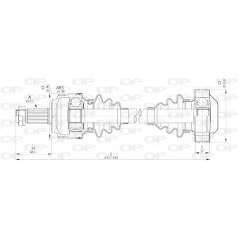 Arbre de transmission OPEN PARTS DRS6216.00