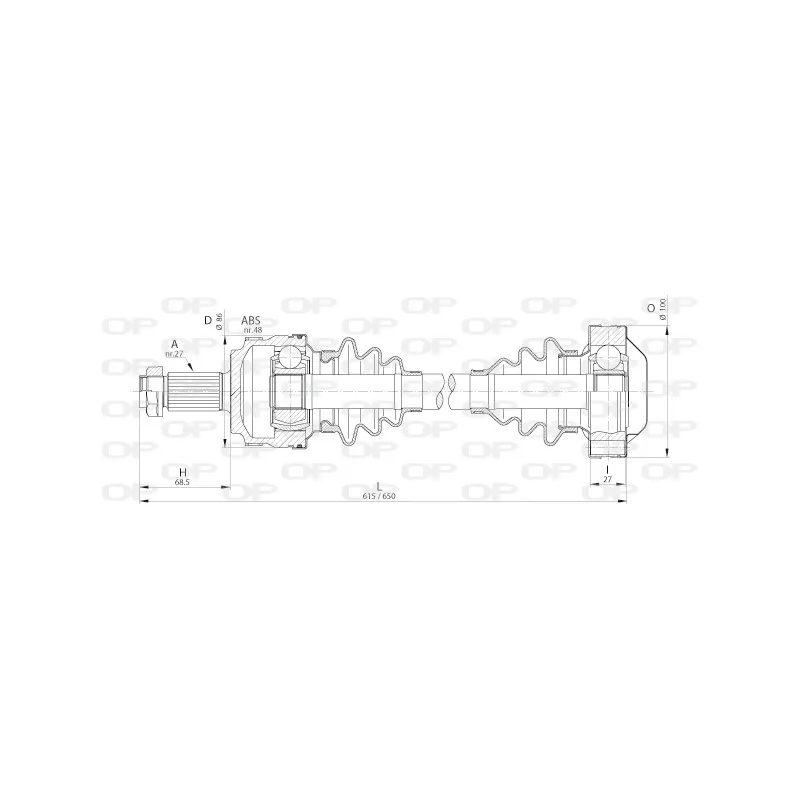 Arbre de transmission OPEN PARTS DRS6216.00