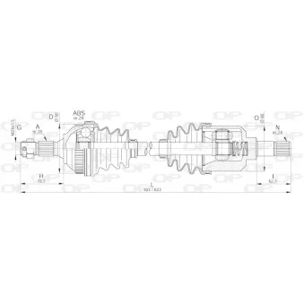 Arbre de transmission avant gauche OPEN PARTS DRS6235.00